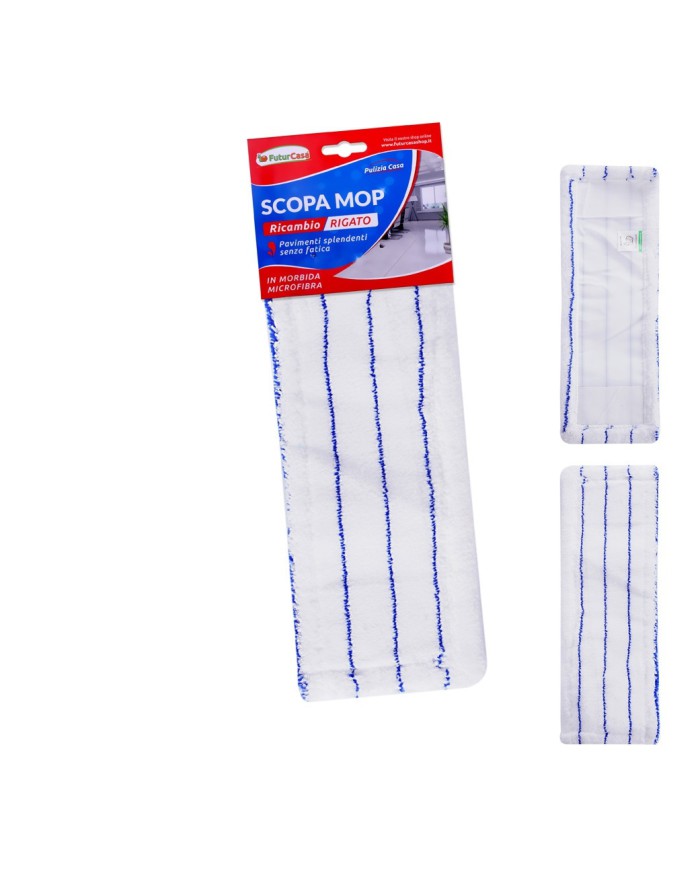 (RICAMBIO SCOPA MOP MICROFIBRA RASATA 40X12 CM)