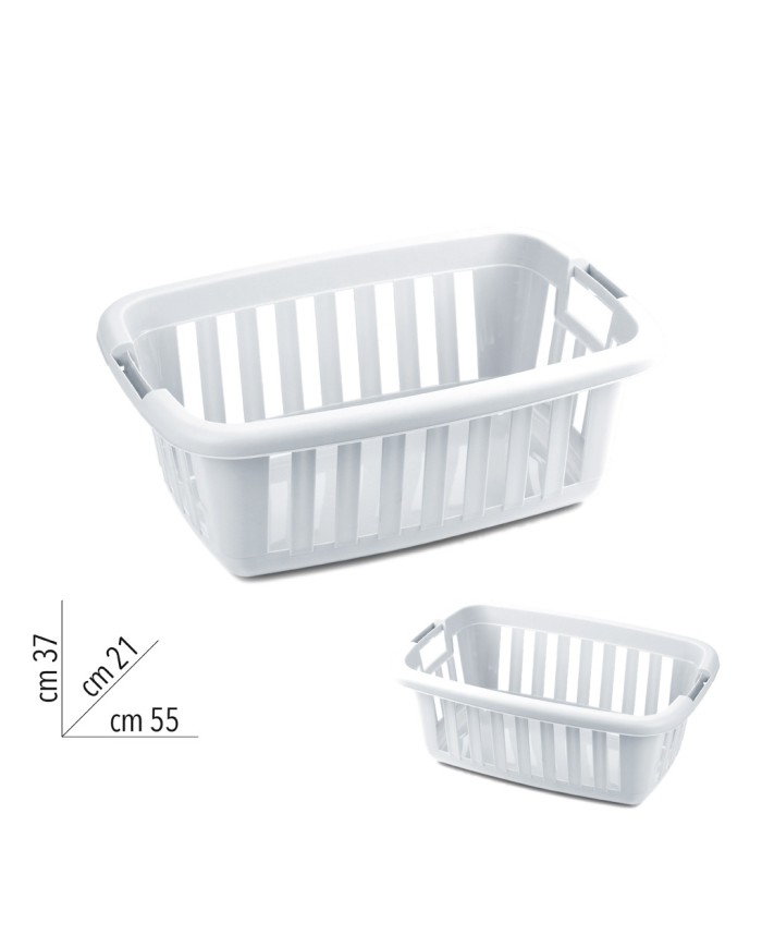 (CESTONE BIANCHERIA COLORE BIANCO GHIACCIO)