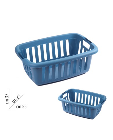 (CESTONE BIANCHERIA COLORE BLU AVIO)