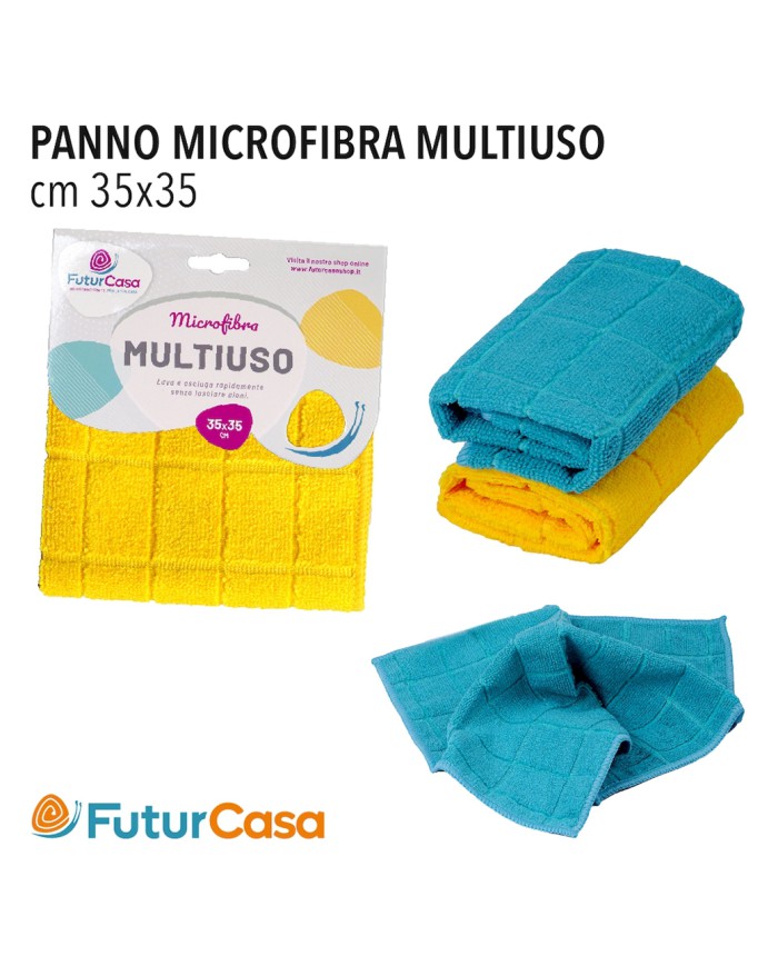 (PANNO MICROFIBRA MULTIUSO QUADRETTATO 35X35 CM GR. 260)