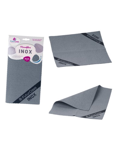 (PANNO MICROFIBRA 30X30 CM PER ACCIAIO INOX IN POLIURETANO)