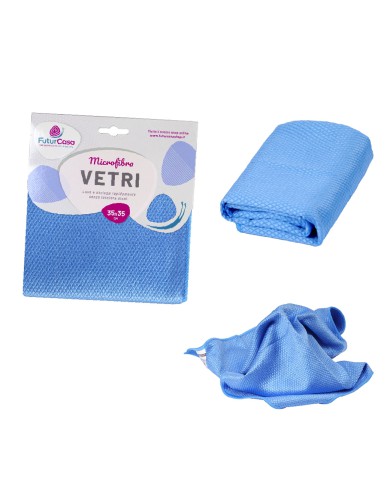 (PANNO MICROFIBRA 35X35 CM VETRI E CRISTALLI)