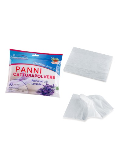 (PANNO CATTURA POLVERE PROFUMATO 20.5X39 CM SET DA 20 PANNI LAVANDA)