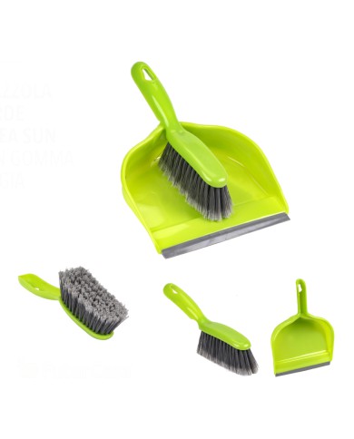 (PALETTA BASSA VERDE CON GOMMA MORBIDA E CON SPAZZOLA LINEA GREEN)