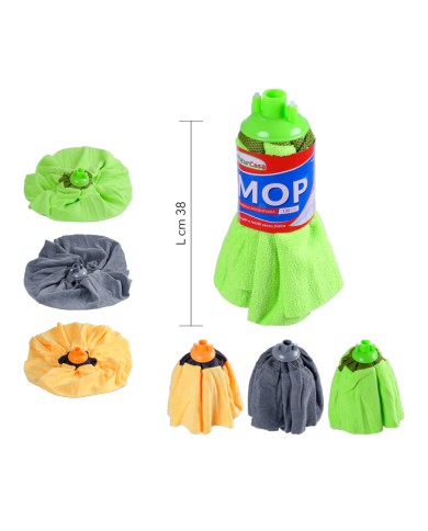 (MOP PER PAVIMENTI IN MICROFIBRA PANNO MOP 130 GR COLORI ASSORTITI)