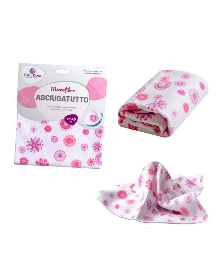 (PANNO MICROFIBRA FANTASIA ASCIUGATUTTO 280GSM 40X40 CM)